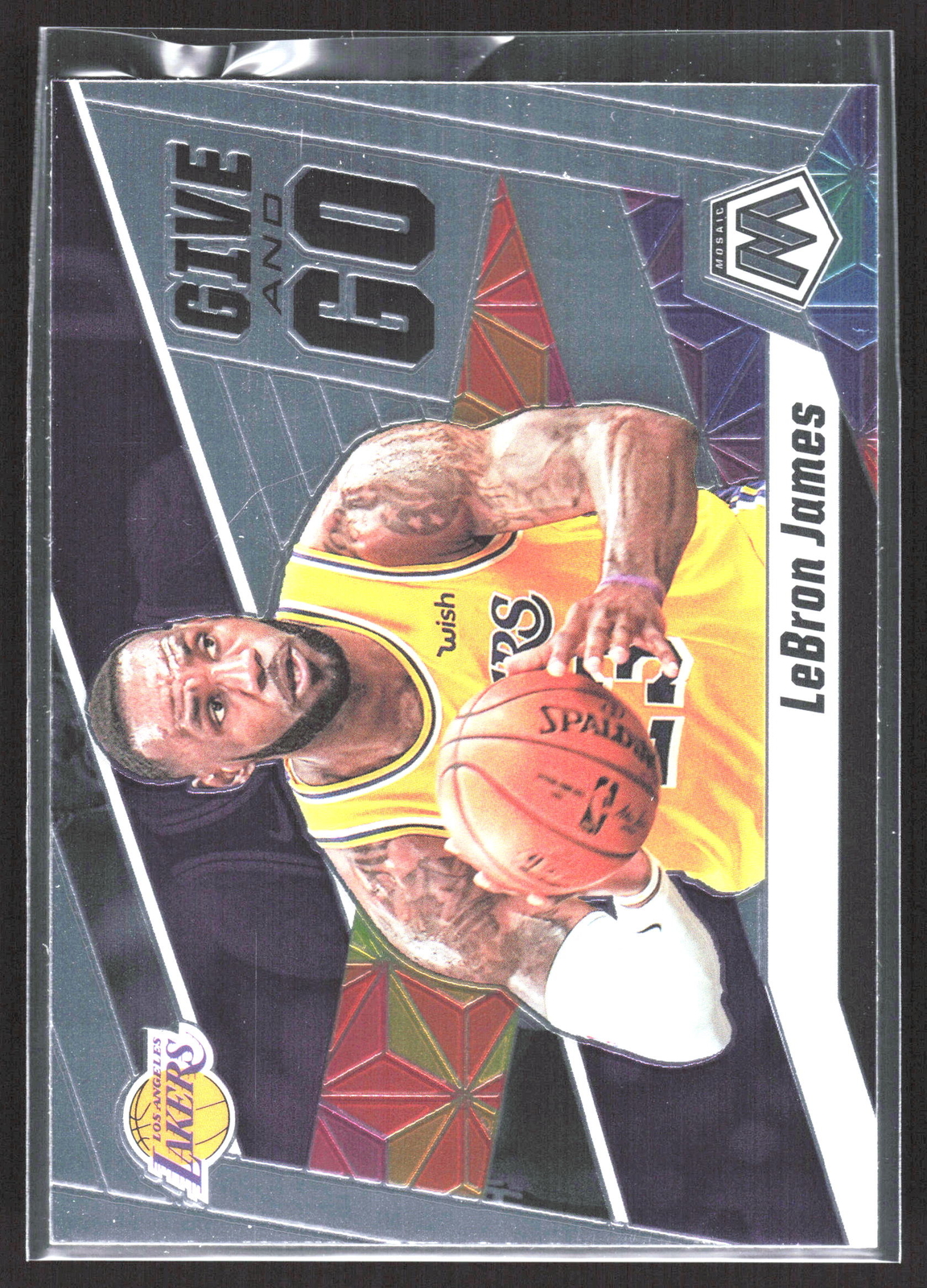 LeBron James 2019 Panini Mosaic Give and Go Card  #8