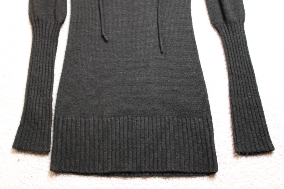 Suéter Pullover Para Mujer Pequeño Gris Manga Larga Patrón Cuello para Take Out Foto 4 de 4
