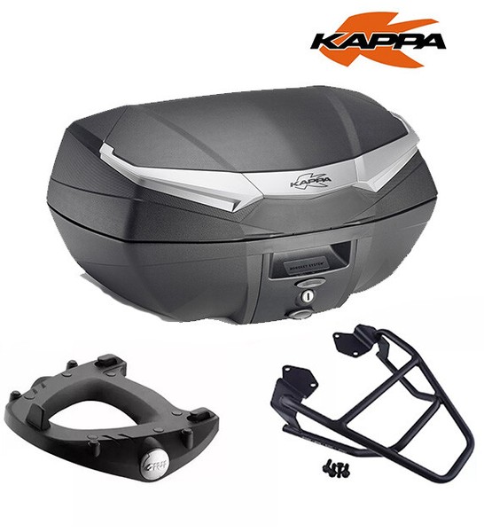 Kappa Kit Bauletto Schwarz K4900A + Platte Suzuki DL V-STROM 650 2013 2014-image