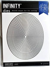 Nesting Ovals Infinity Thin Metal 18 Die Set by Hero Arts DI337 NEW!
