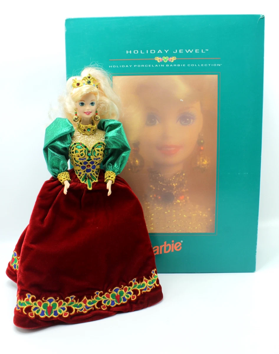 Holiday Barbie 1995 Year Manufactured Porcelain Barbie Dolls