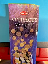 HEM Incense Sticks.  120ct box ATTRACTS MONEY