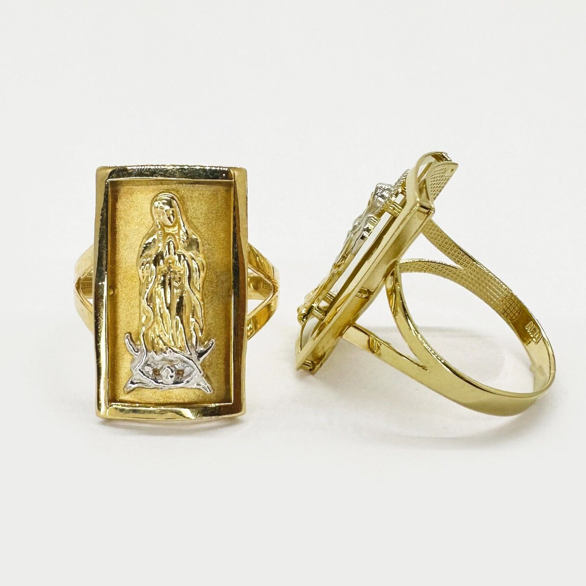 10k/14k Solid Gold Virgin Mary Virgen Maria Guadalupe Square