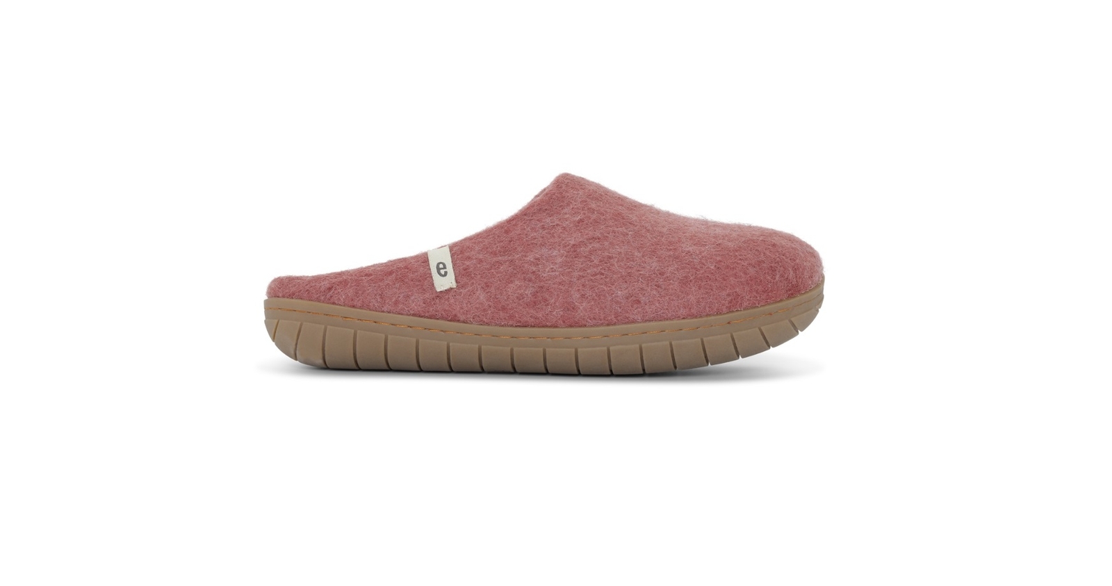 SAOLA egos pantofola feltro slip on semplice suola in gomma in lana di pecora Dusty Rose