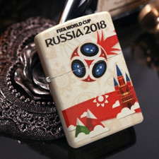 Amazing 2 Sided White World Cup 2018 Zippo Lighter