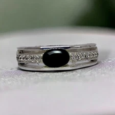Onyx Gemstone With 925 Sterling Silver Groom Ring For Men's #AL273