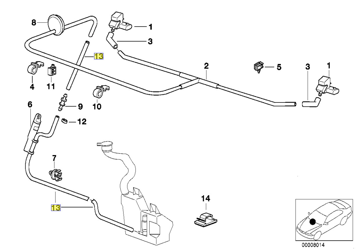 BMW Wind Screen Washer Jet Hose Pipe Line PER METRE 61661357388 New