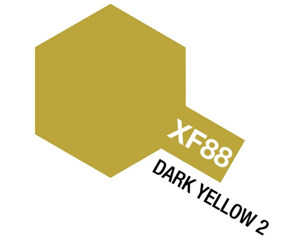 Tamiya 81788 Matt Acrylic Paint XF88 Dark Yellow 2 (10ml) modellismo