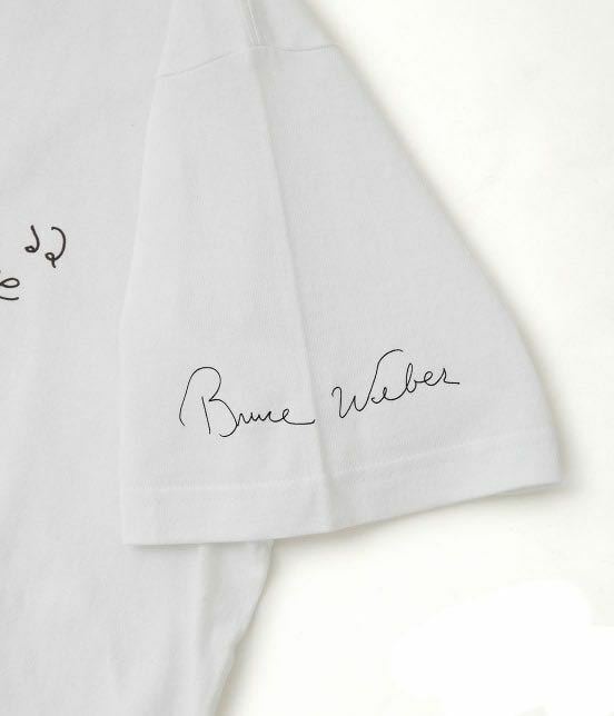 Bruce Weber Biotop 10C Cat Print photo T-shirt XL Size white cat