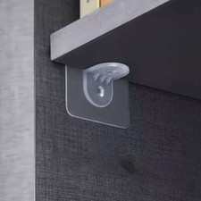 6/12PCS Adhesive Shelf Support Pegs Punch-free Clear Cabinet Shelf Wall Hangers