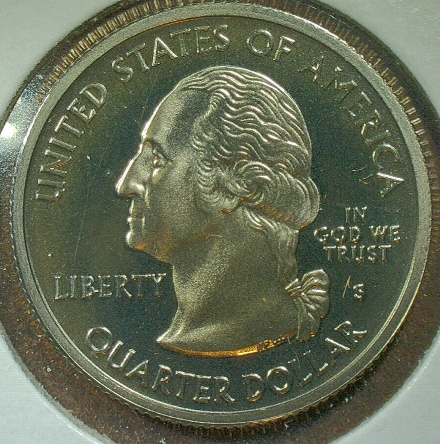 UNITED STATES-2001 "S" CLAD PR ST. QUARTER-.25c-"RHODE ISLAND" KM# 320 UNC/AU - Image 2 of 3