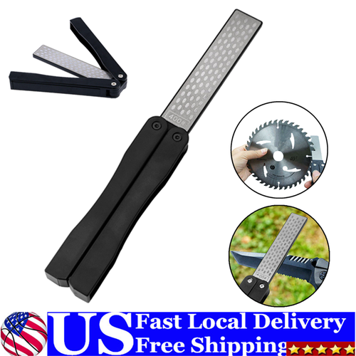 Portable Double Sided Fold Pockets Sharpener Diamond Knife Sharpening Stone Tool Ebay
