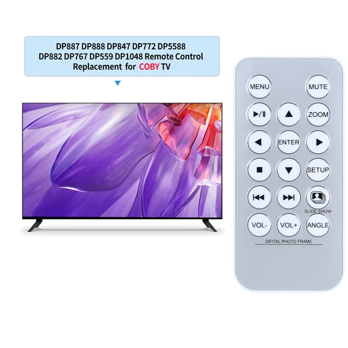 Replace Remote Control For COBY DP887 DP888 DP847 DP772 DP882 DP767 DP559 DP1048 - Picture 2 of 7