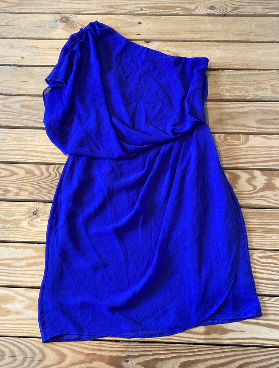 asos blue one shoulder dress ASOS Design - Asymmetric One Shoulder Midi Dress - Women - Polyester/Elastane - 12 US
