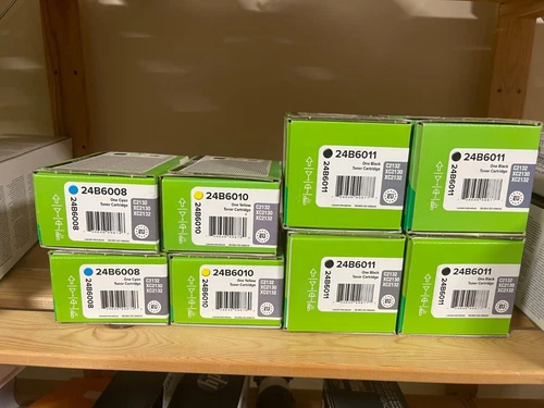 LEXMARK 24B6008 CYAN 24B6010 YELLOW 24B6011 BLACK C2132 XC2130 XC2132 ORIGINAL