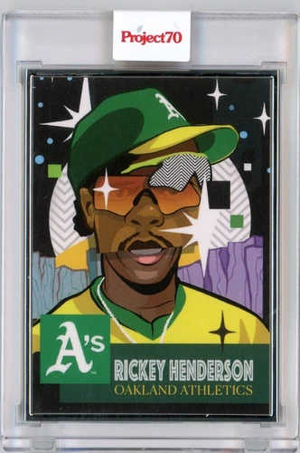 TOPPS PROJECT 70 RICKEY HENDERSON - POSE ARTIST PROOF AP 05/51 SILVER FRAME #26
