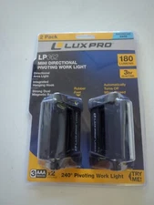 LUXPRO  2 Pack 180 Lumen Broadbeam LED Mini Triangle Area Light - NEW LP362