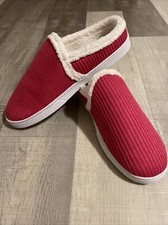 New Women's Pink Sherpa-lined Slippers Shoes Size X-Large 11-12