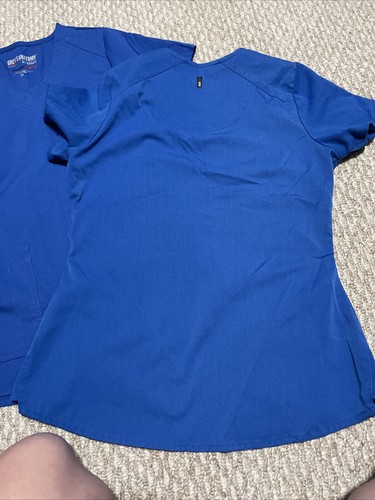 Women’s Greys Anatomy Scrub Top And Jacket Set Spandex Stretch XS Blue - Picture 8 of 10
