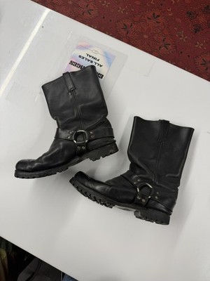 Frye Harness 8R 87350-1 Black Leather Engineer Moto Square Toe USA Made Sz 13 M