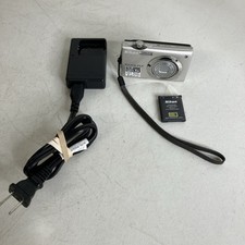 Nikon COOLPIX S4000 12.0MP Digital Camera silver w/ charger Used battery