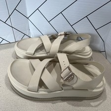 Chaco Women Townes Midform Sandal Sandals Leather 9 Angora Off White Platform