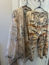 Pakistani Shalwar Kameez Printed Dupatta Size Medium Co Ord Set On Sale 3 Pc