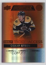 2021 Upper Deck Credentials Debut Ticket Access Orange /149 Oskar Steen #58 1cx3