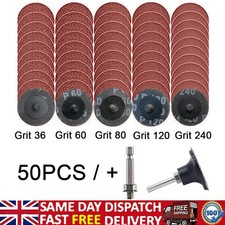 50pcs R Roll Lock Quick Change Discs Die Grinder Sanding Pads 2" 50mm