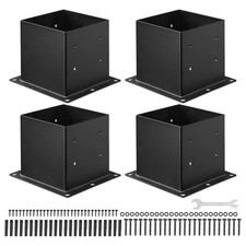 Heavy Duty 4x4 Post Base Bracket Aluminum Fence Wood Concrete Post Foot Holder