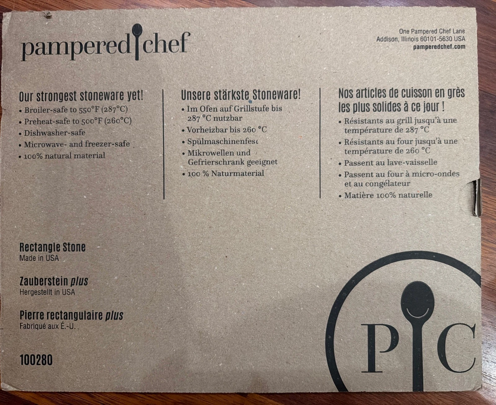 Pampered Chef Stoneware Collection 12x15 Rectangle Stone 100280
Opens in a new window or tab