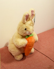 FAO Schwarz 12" Glow Brights Bunny with Carrot Plush