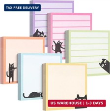 Mr. Pen- Black Cat Sticky Notes Set, 3" x 3", 6 Pads, 480 Sheets  Black Cat Sti
