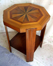 Frankreich Art Deco Tisch Beistelltisch Teetisch Holz Intarsien um 1920