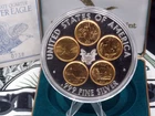 2003 Washington Mint *GOLDEN STATE QUARTER* 8oz .999 Silver Art Round Case & COA