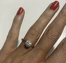 GIA 1.22ct Natural Diamond Solitaire Ring H VS1 Triple Excellent 18ct Gold