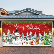 7x16 ft Christmas Garage Door Cover, 2025 Garage Door Christmas Decorations, ...