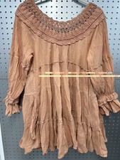 Free People See Ya There BOHO Crochet Mini Dress Small Medium
