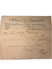 F.W. Devoe & C.T. Raynolds Co NYC, New York (Apr 9, 1897) Invoice