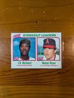 1980 Topps Baseball J.Richards/Nolan Ryan #206 1979 Strikeout Leaders