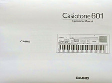 Owner's Manual Booklet for the Vintage Casio Casiotone 601 CT-601, Reproduction.