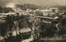 Kinugawa, Japan Hotel Round, Kinugawa SPA Original Vintage Postcard