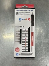 Vessel - 2 Way Speed L-Handle with 1/4" Sockets and Bits 11pc Set -SLH21U