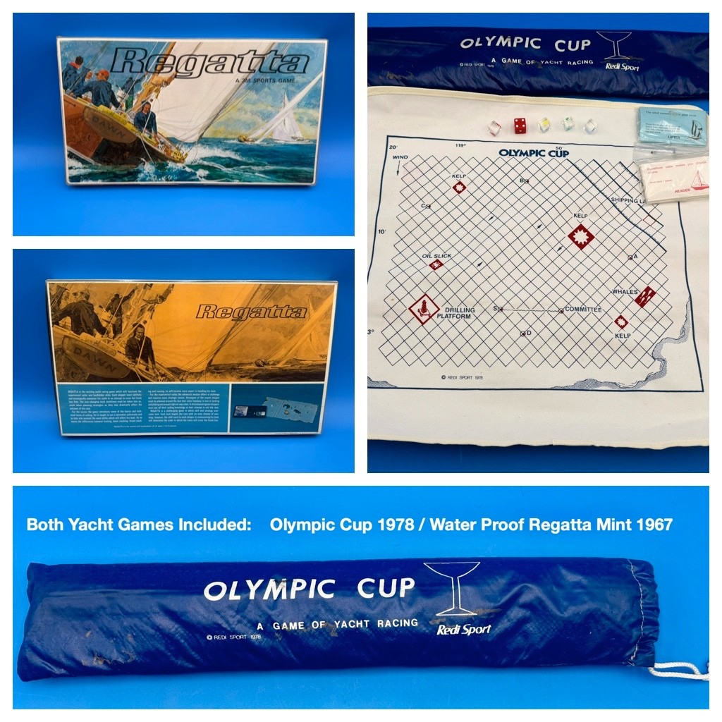 1967 Waterproof Regatta 1st Ed + Rare 1978 Olympic Cup Yacht Racing - Mint Duo!