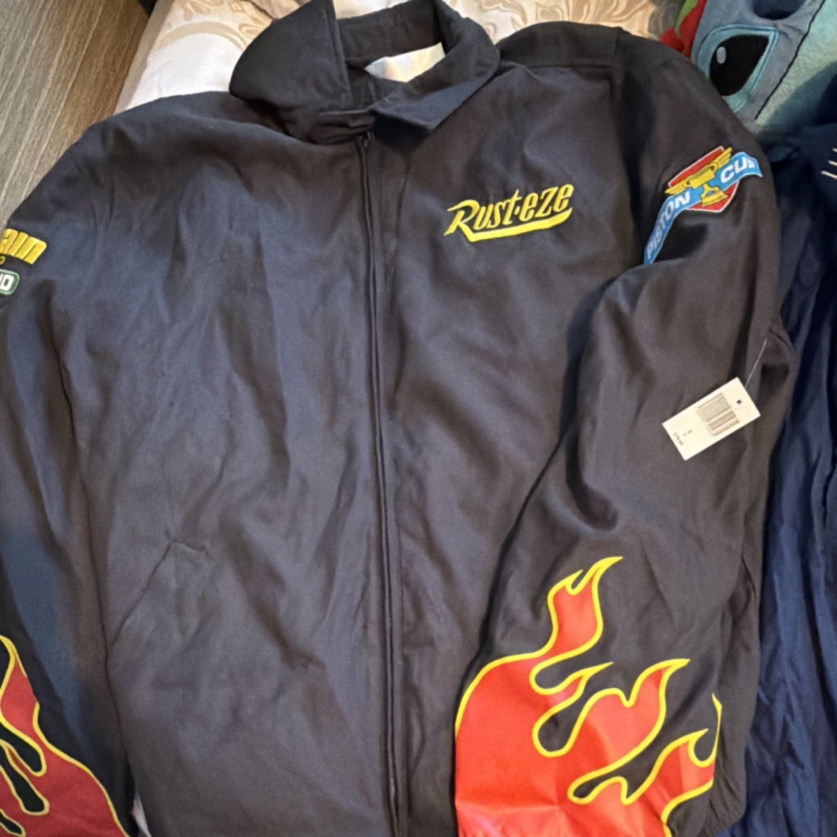 Disney Cars Lightning McQueen Rust-eze Black Jacket Adult Size L