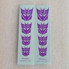 Ocean Studio Cartoon style & Toy style Decepticon Big logo water applique