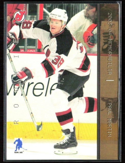 Paul Martin 2003-04 In The Game Be a Player Memorabilia Gold /1 #189 New Jersey