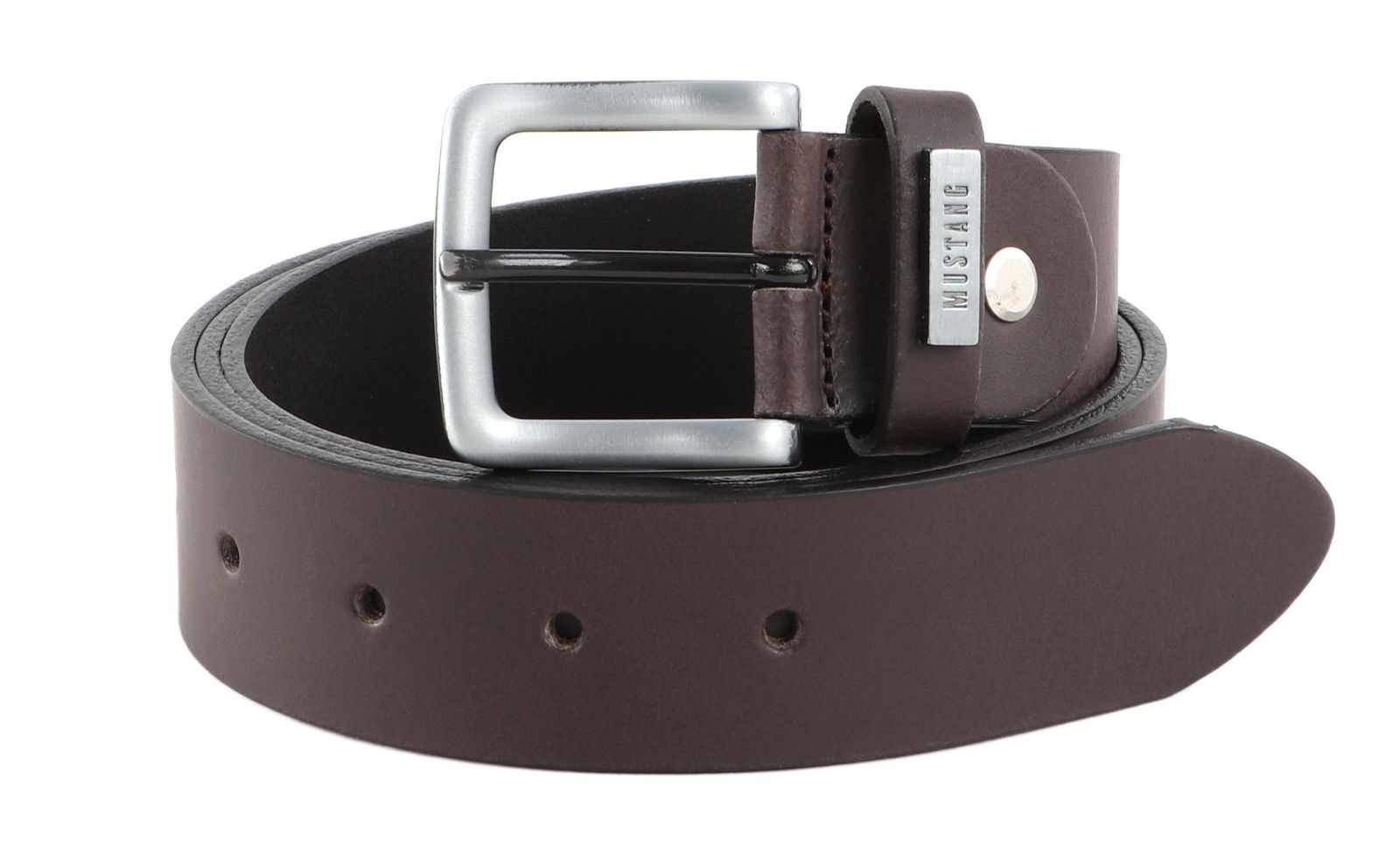 MUSTANG belt Men Leather Belt W115 Darkbrown