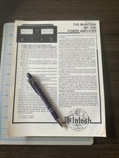 McIntosh MC 7200 power Amplifier ORIGINAL DEALER SPEC SHEET