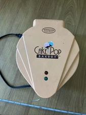 Nostalgia Electrics Cake Pop Bakery Kit Donut Hole Maker JFD100 Orange Yellow